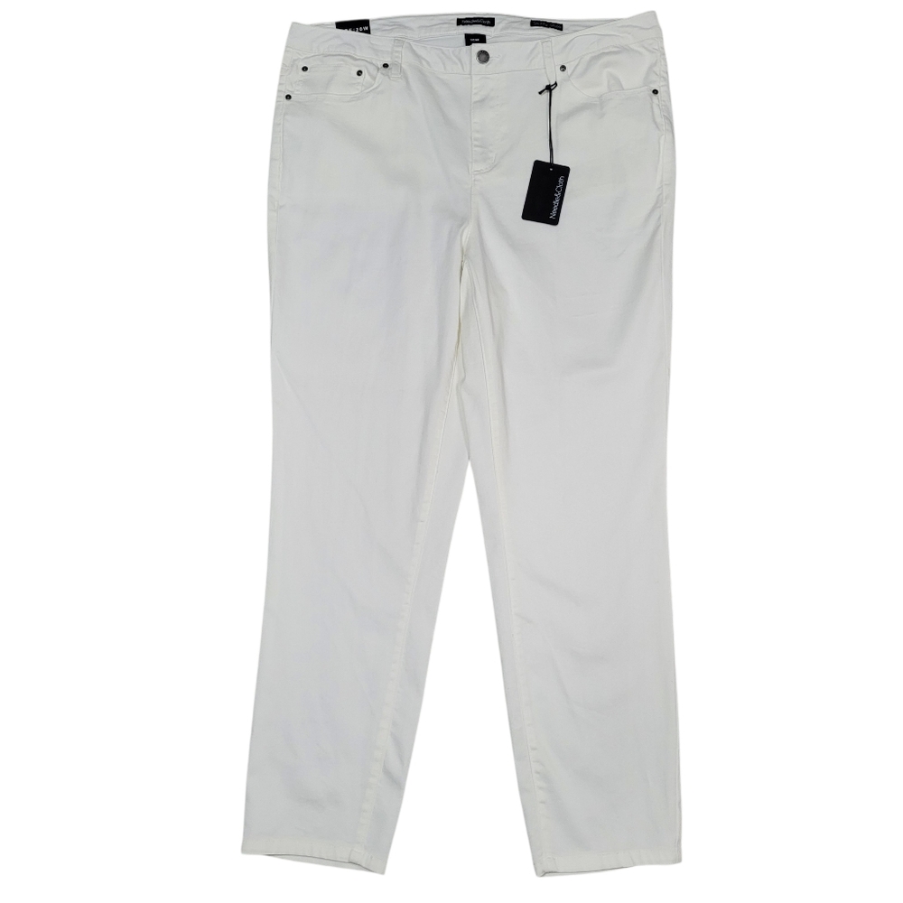 Needle And Cloth White Skinny Ankle Jeans Women's Size 20W NWT Flawed Staple